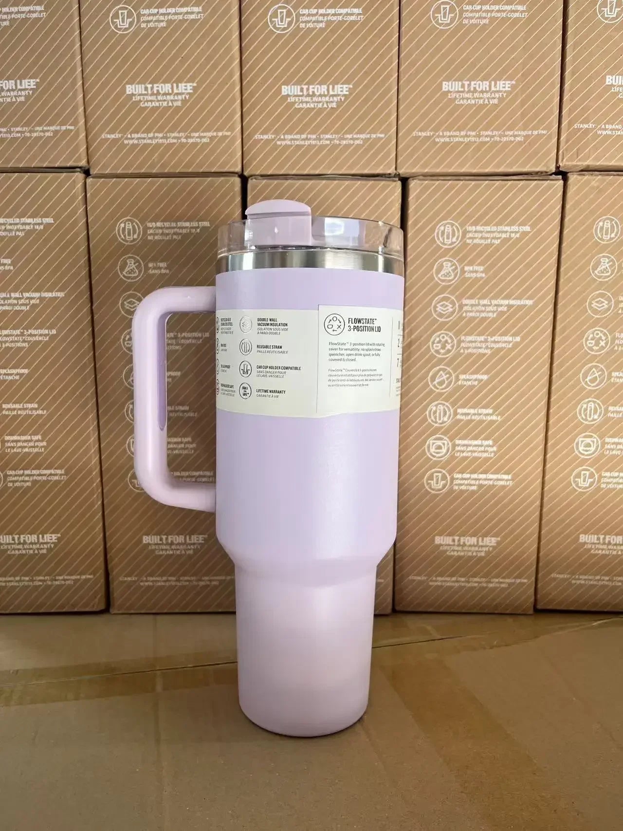 2025 New  Handle Straw Lid Stainless Steel 30oz/40oz Vacuum Insulated Car Mug Double Wall Thermal Iced Travel Cup coffee mug