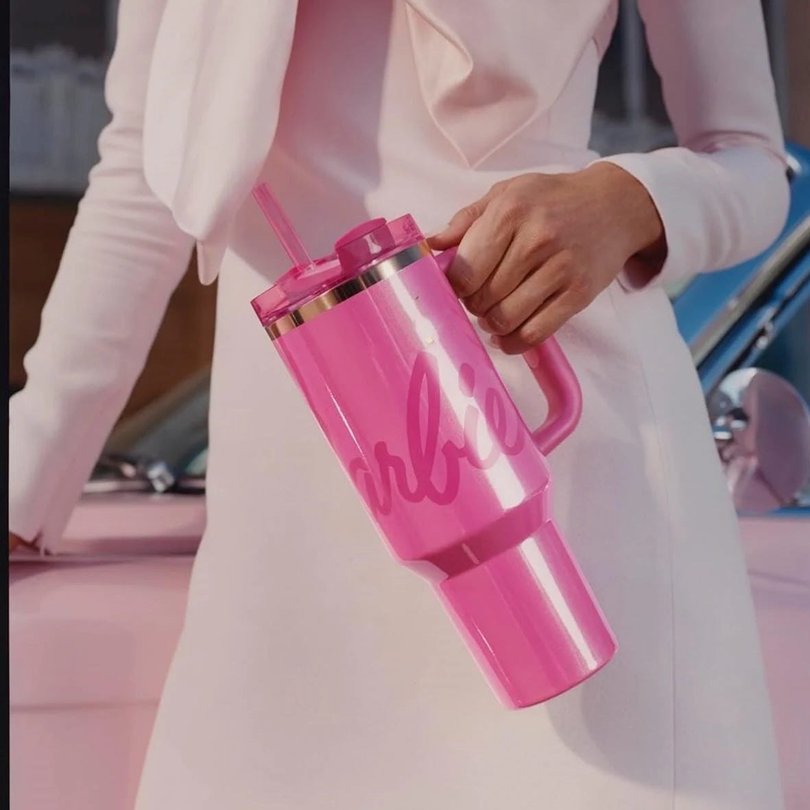 40oz Stainless Steel Vacuum Mug Double Wall Vacuum Water Bottle with Straw Car Cup Insulation Cold Beer Cup Travel Sports Cup