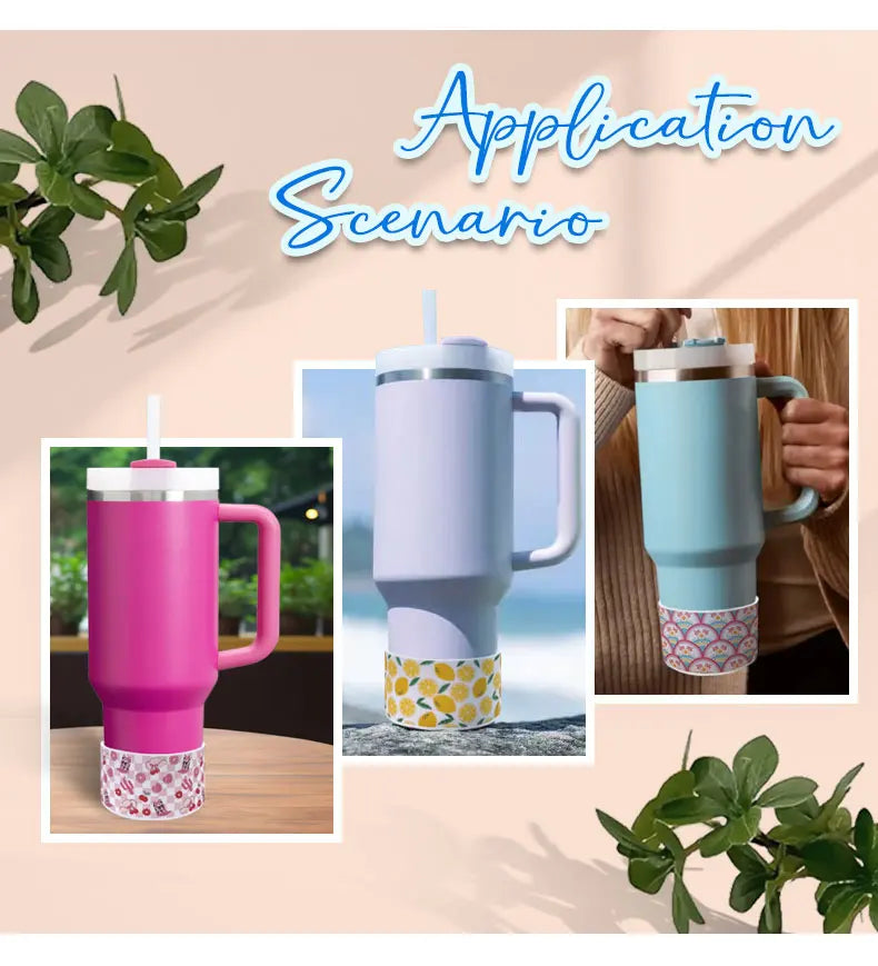 40oz Tumbler Bumper Water Bottle Sleeve Cover Halloween Printing Silicone Boot with Anti-Slip Bumper for Drinking