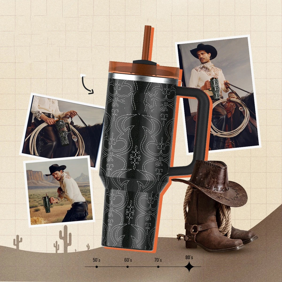 40oz Stainless Steel Vacuum Mug Double Wall Vacuum Water Bottle with Straw Car Cup Insulation Cold Beer Cup Travel Sports Cup